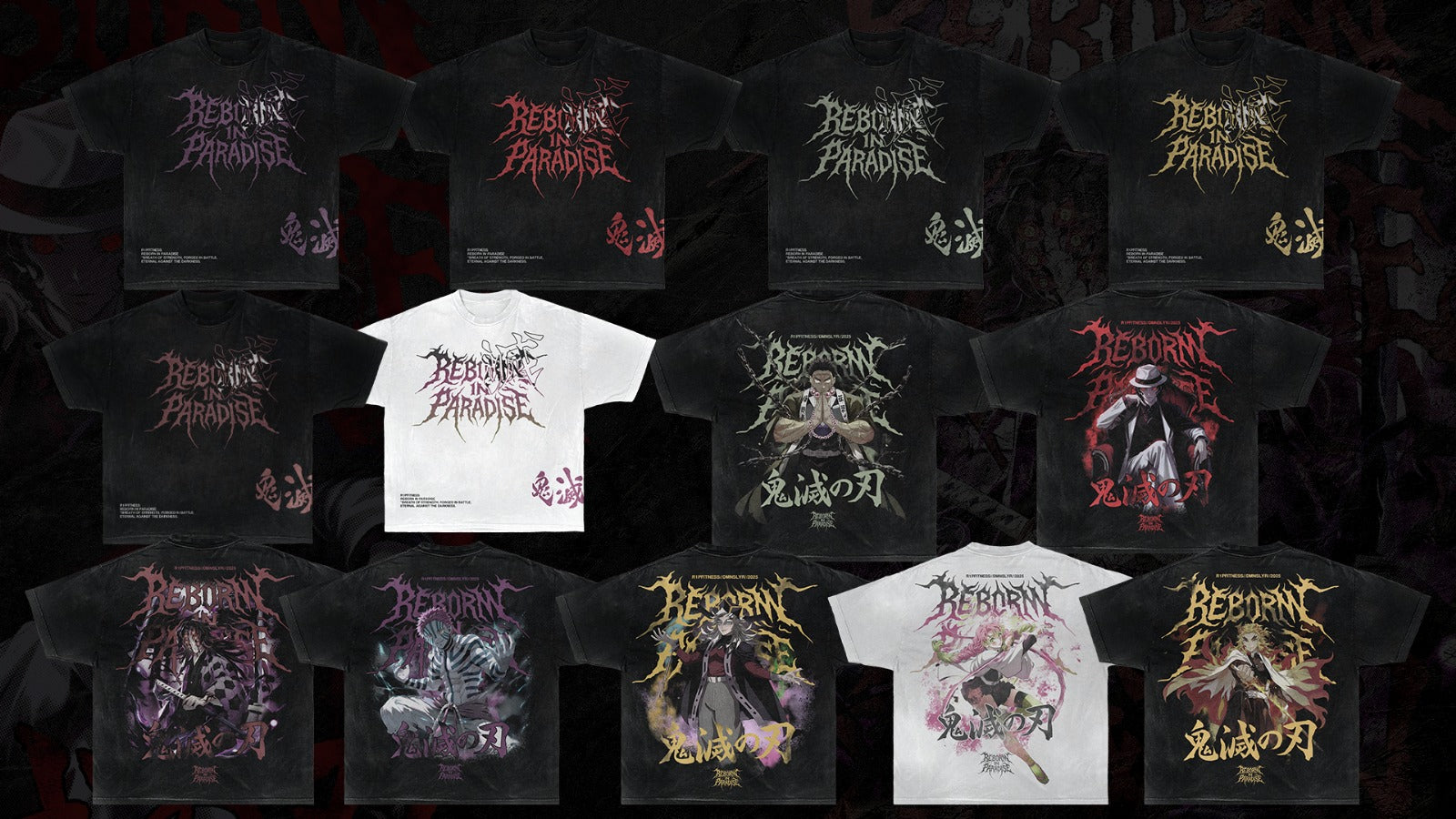 Demon Slayer 2.0 Collection — R1P FITNESS Oversized Tees