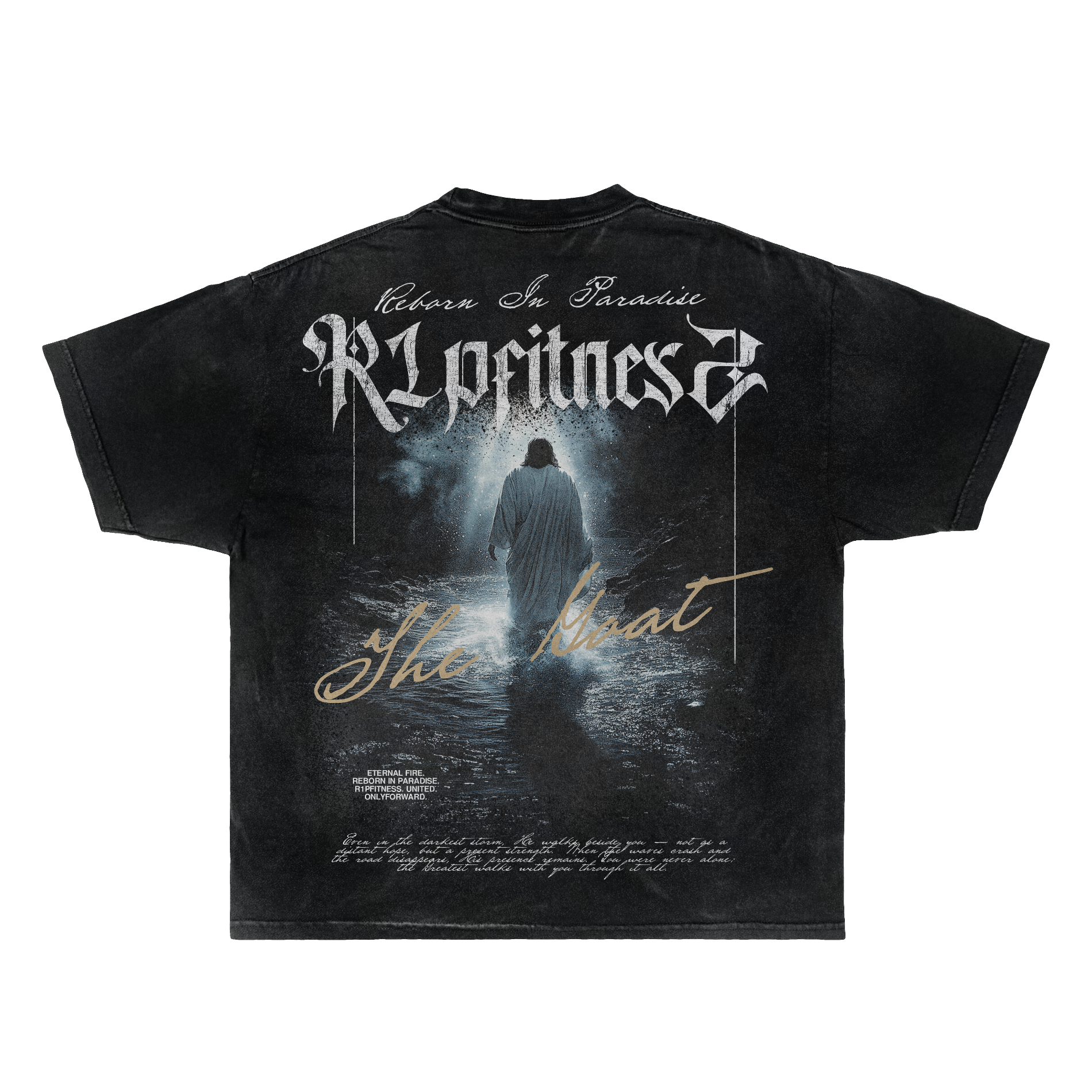 The GOAT Vintage Oversized Tee – King of Kings Collection | R1PFitness