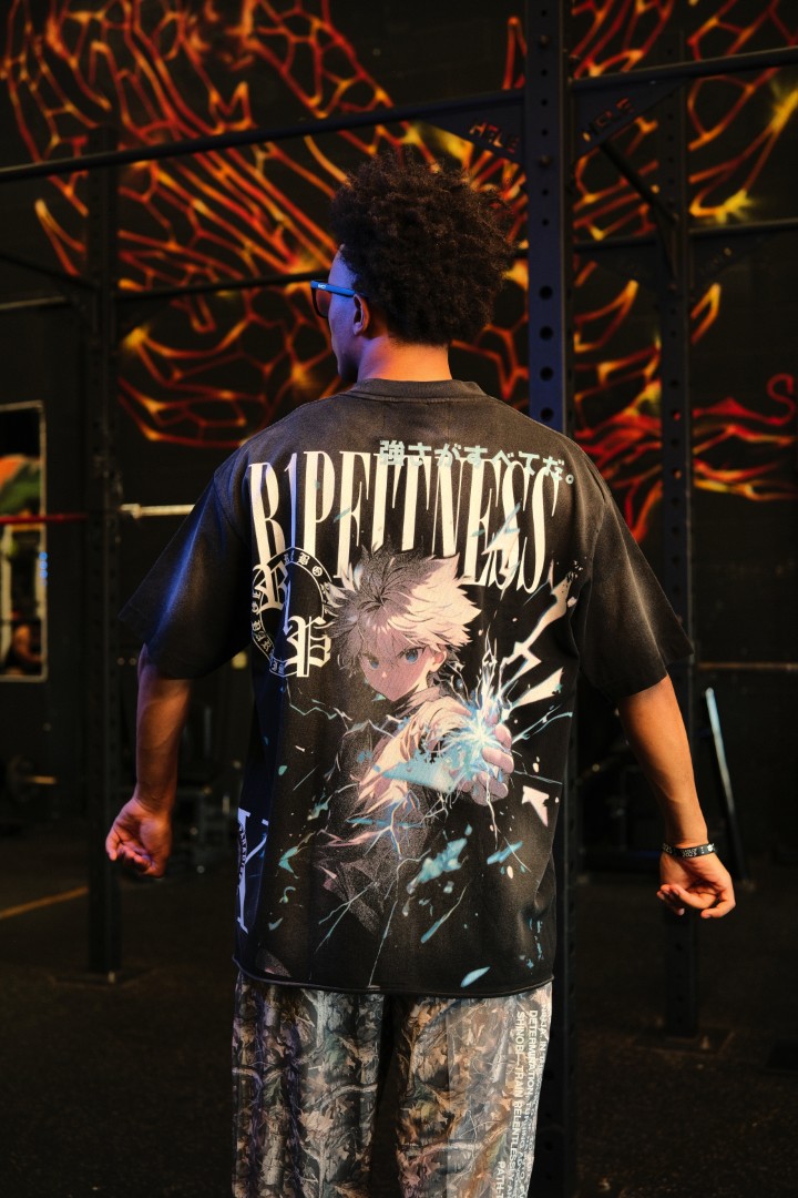 Killua — “Silent Thunder” Vintage Wash Oversized Tee