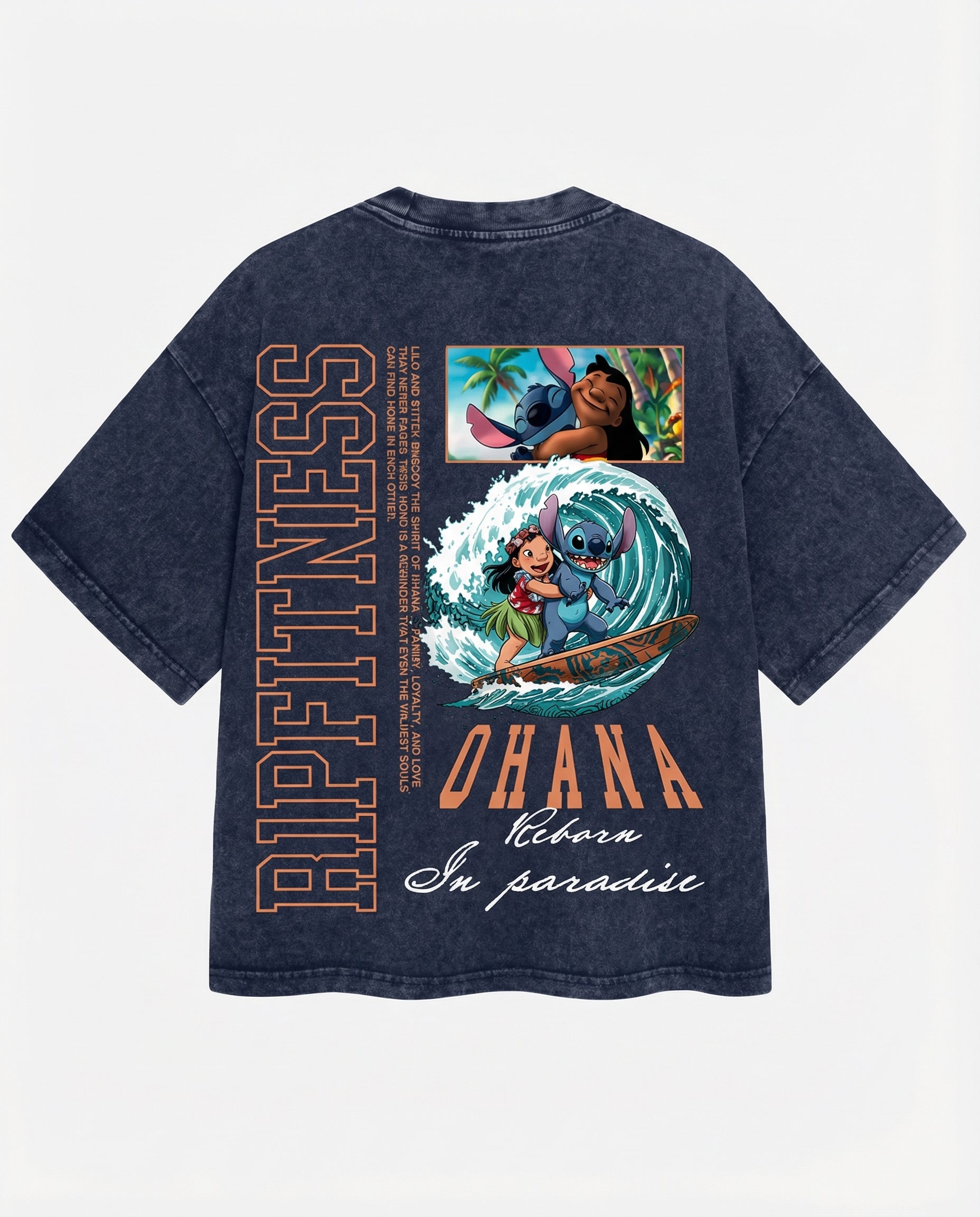 Ohana Forever — Vintage Wash Oversized Cropped Tee | R1PFITNESS