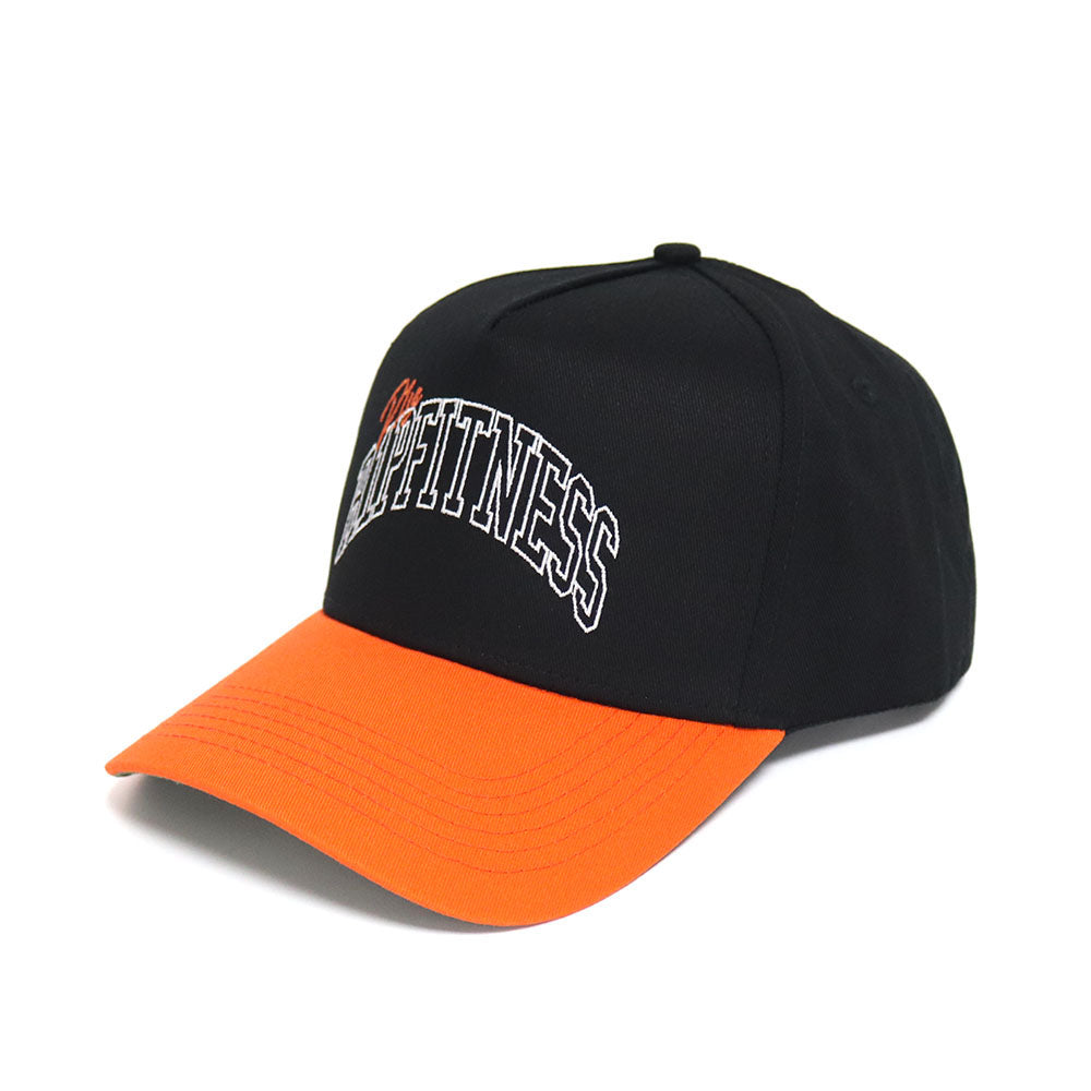 R1PFITNESS 5 Panel Classic Hat - Black and Orange