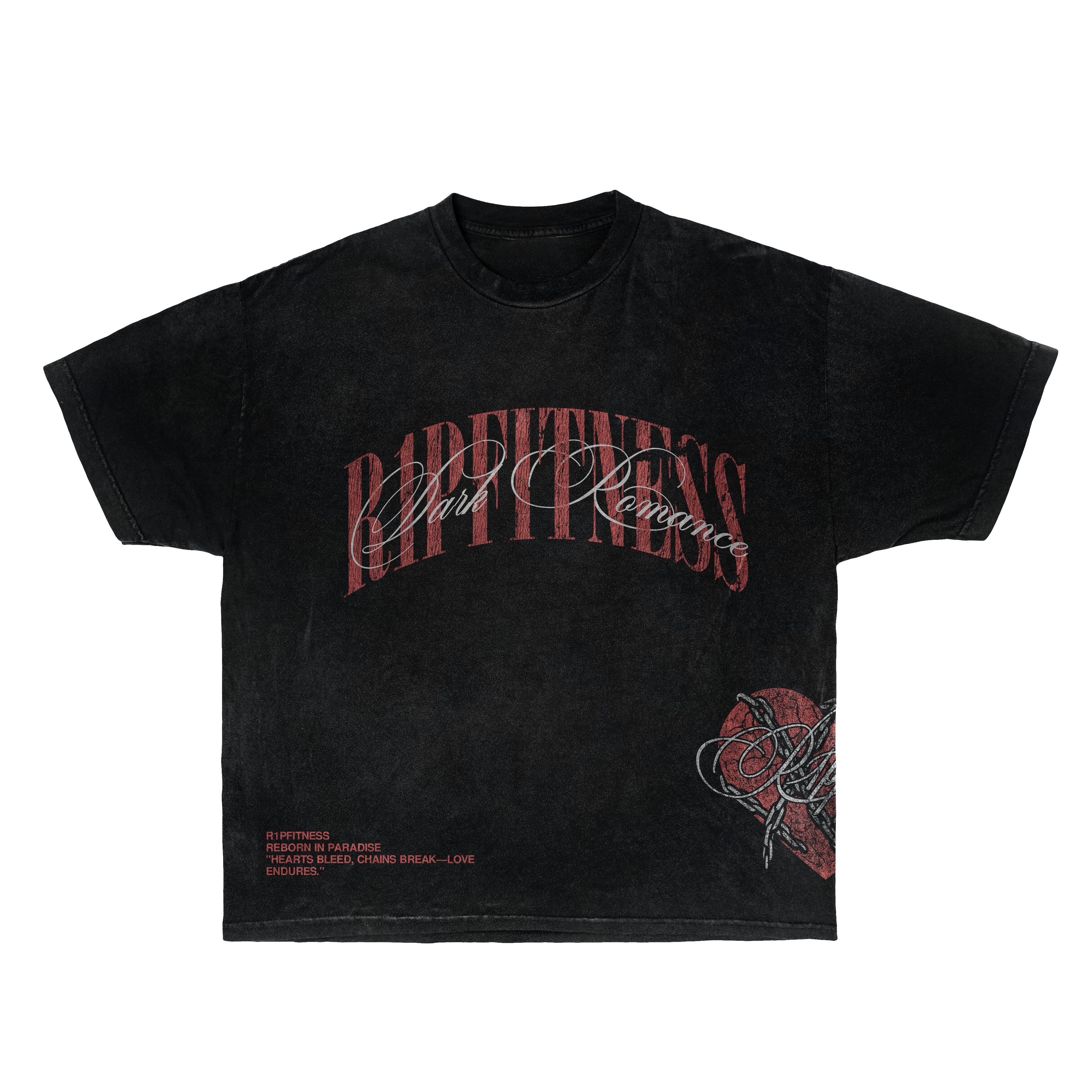 Dark Romance Heavyweight Tee — Valentine's Day Edition | R1PFITNESS