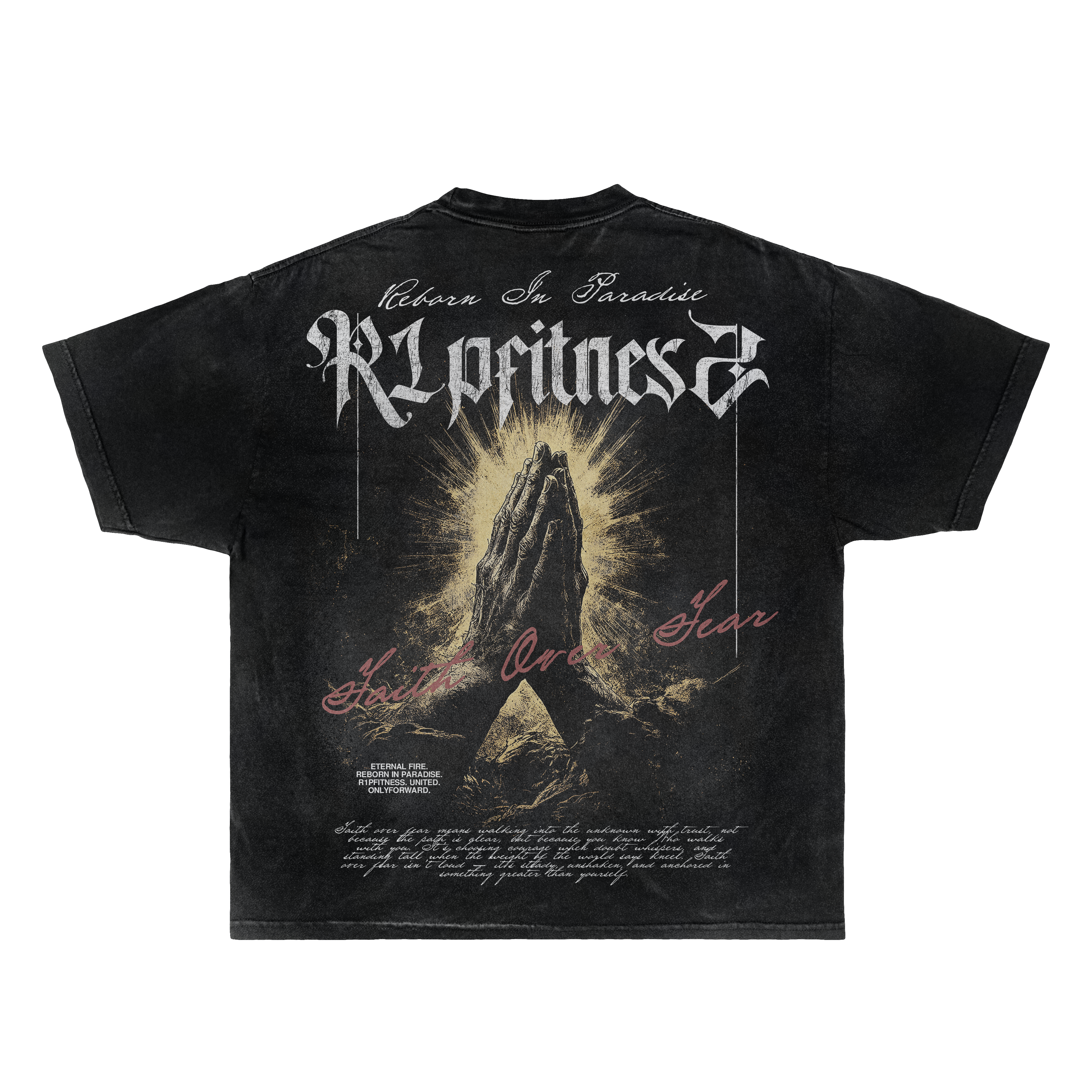 Faith Over Fear” Oversized Vintage Tee