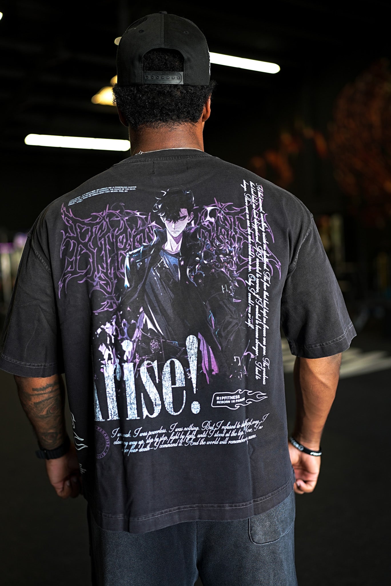 Solo Leveling “Arise” Vintage Wash Box Tee