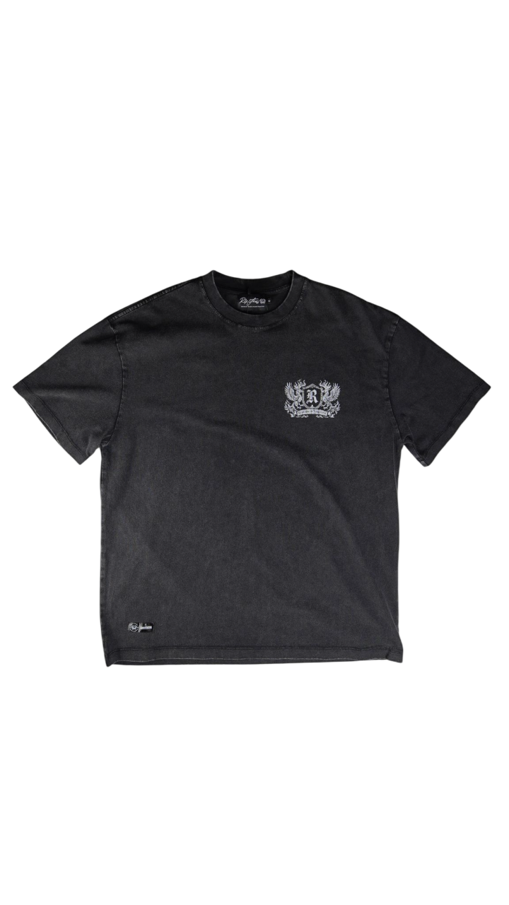 R1P Discipline Club Acid Wash Black Gym Tee
