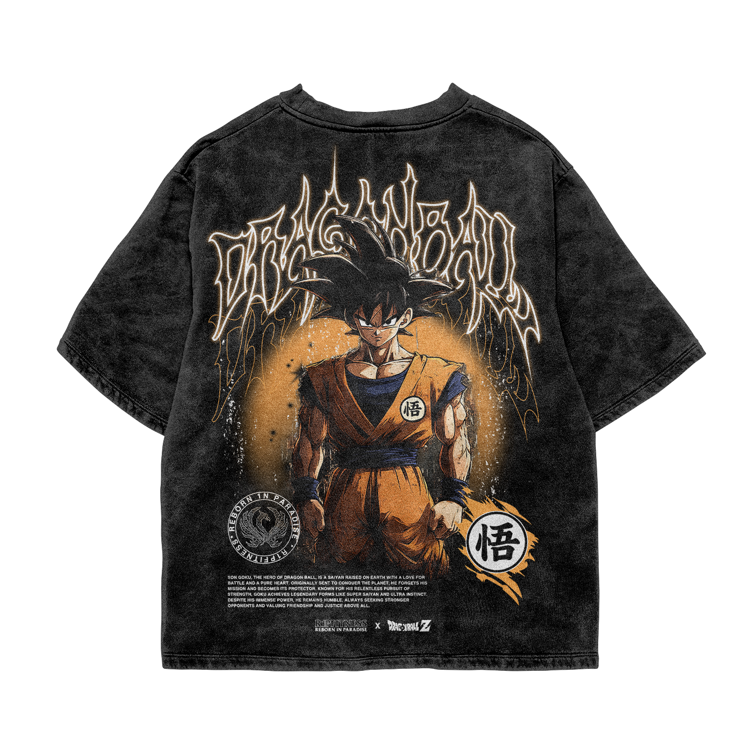 Goku Vintage Oversized Tee | Dragon Ball Z x R1PFitness Collection