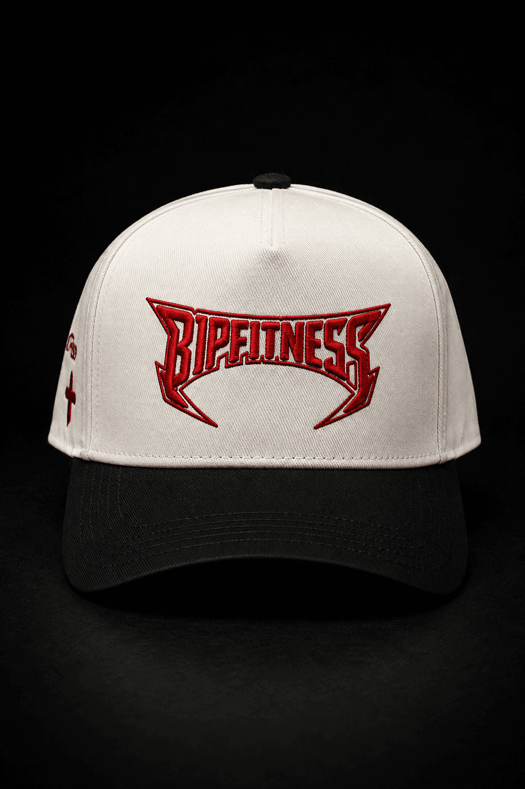 Unisex Cream & Black Logo Snapback Cap | R1PFITNESS product photo