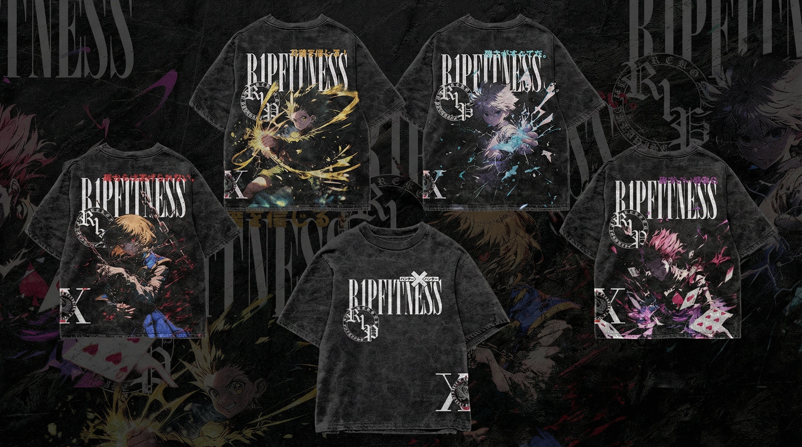 Hunter X Hunter Vintage Wash Oversized Tee Collection