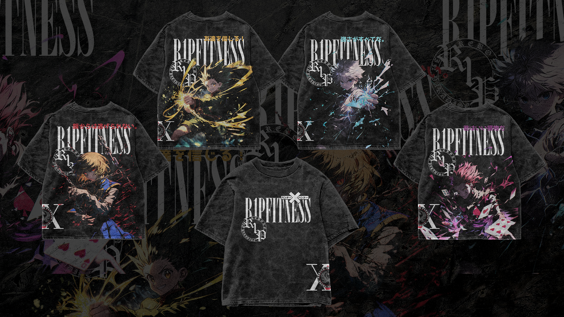 Hunter X Hunter Vintage Wash Oversized Tee Collection