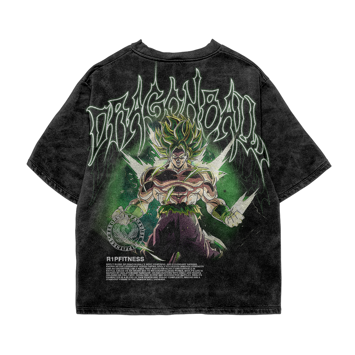 Broly Vintage Oversized Tee | Dragon Ball Z x R1PFitness Collection