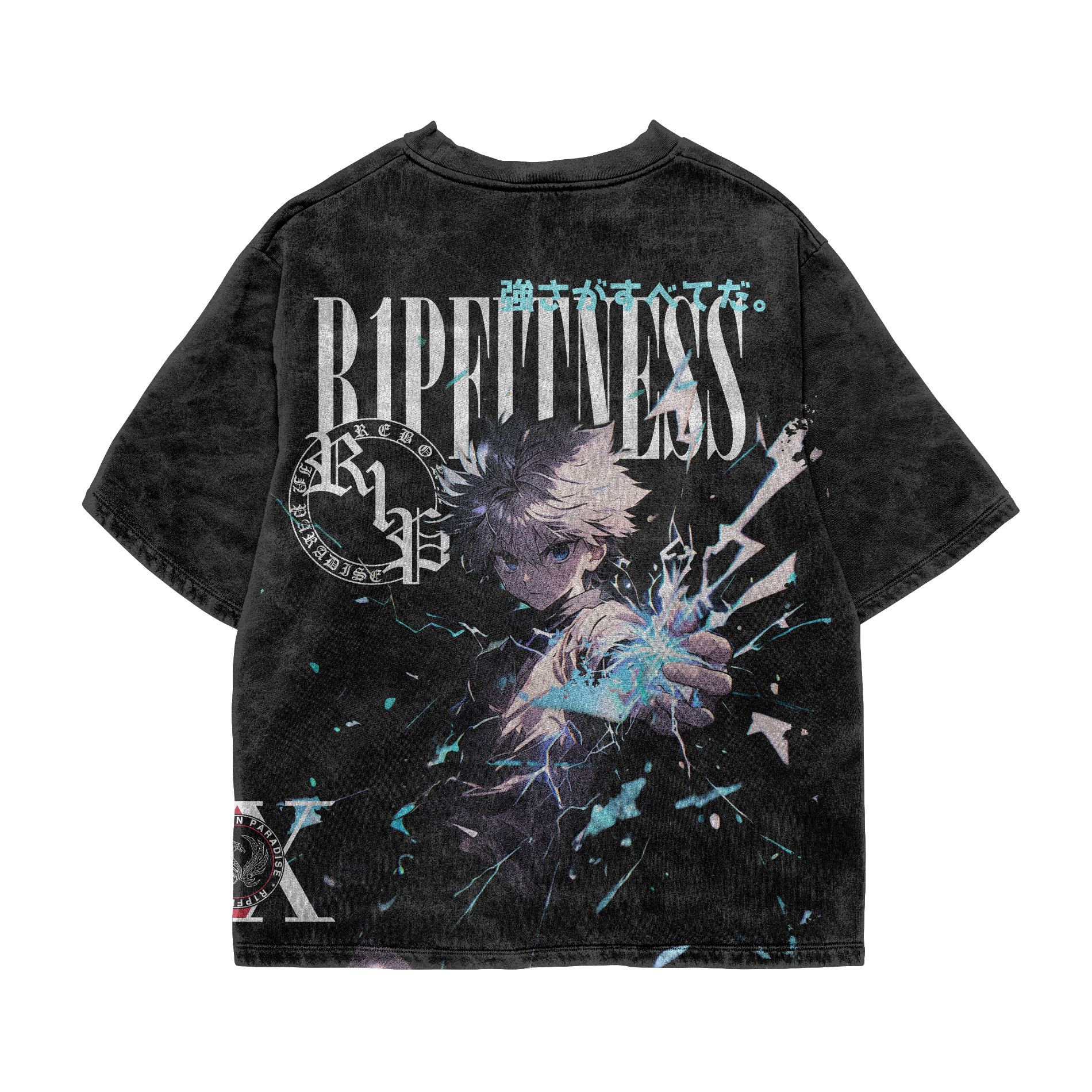 Killua — “Silent Thunder” Vintage Wash Oversized Tee