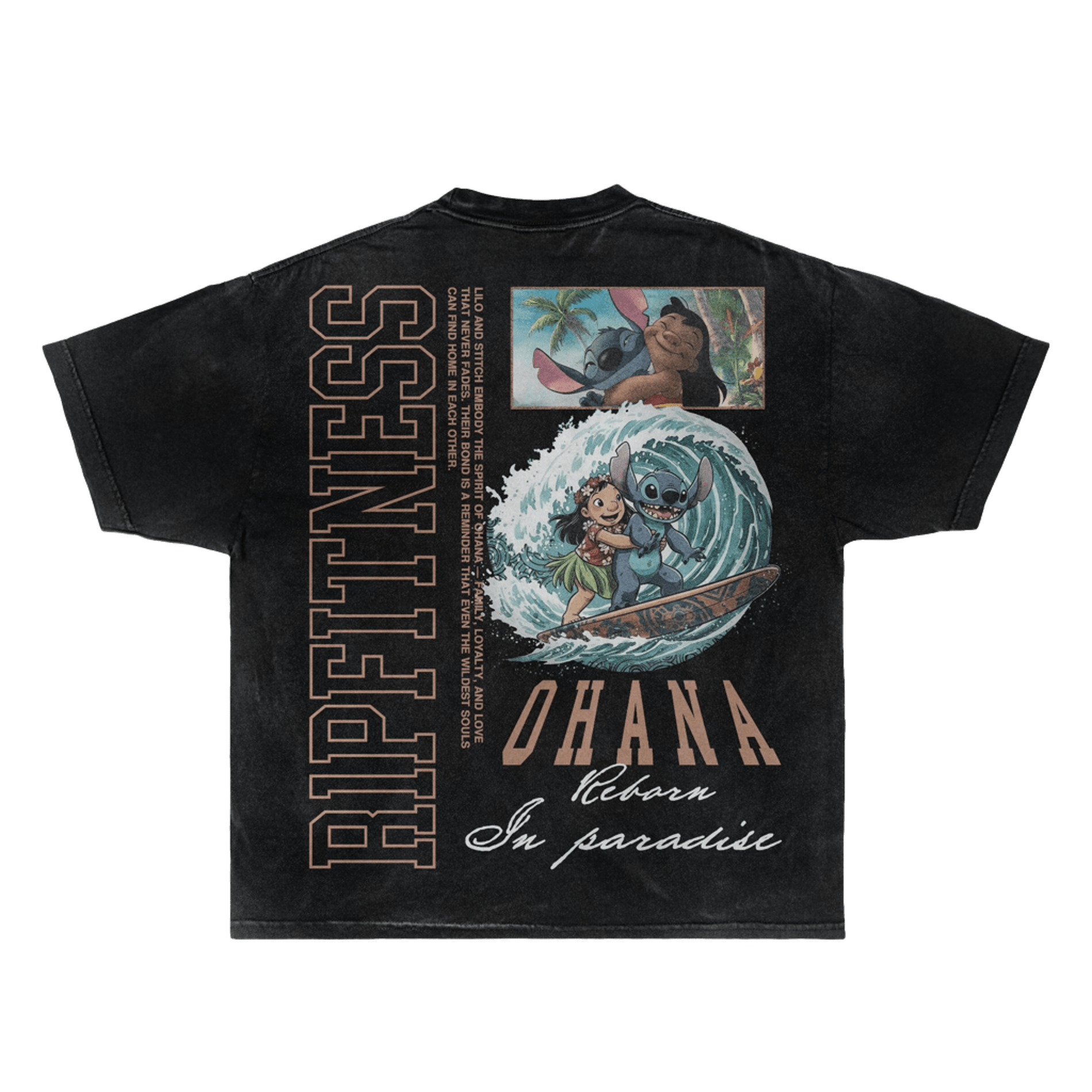 Ohana Forever — Vintage Wash Oversized Cropped Tee