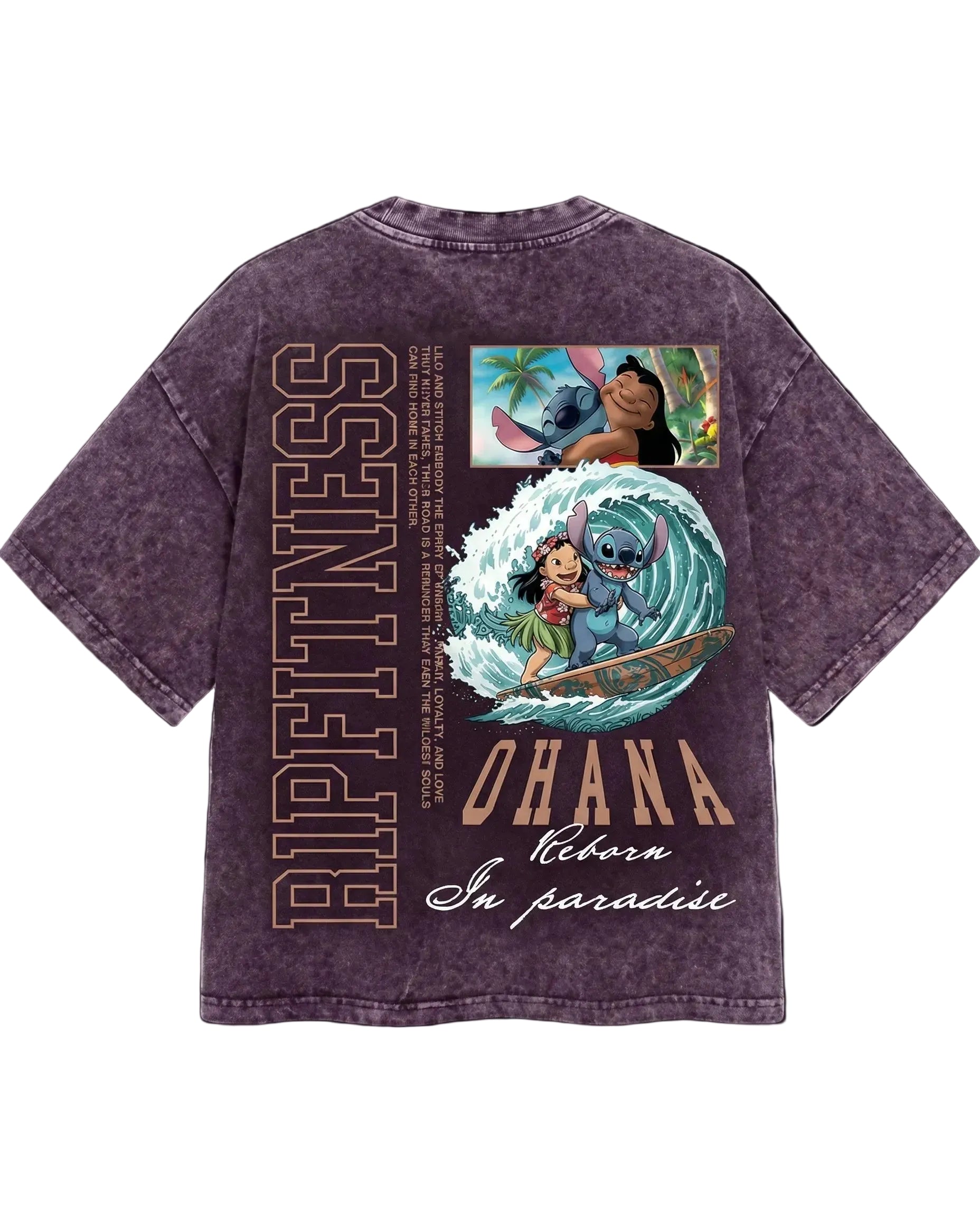 Ohana Forever — Vintage Wash Oversized Cropped Tee | R1PFITNESS