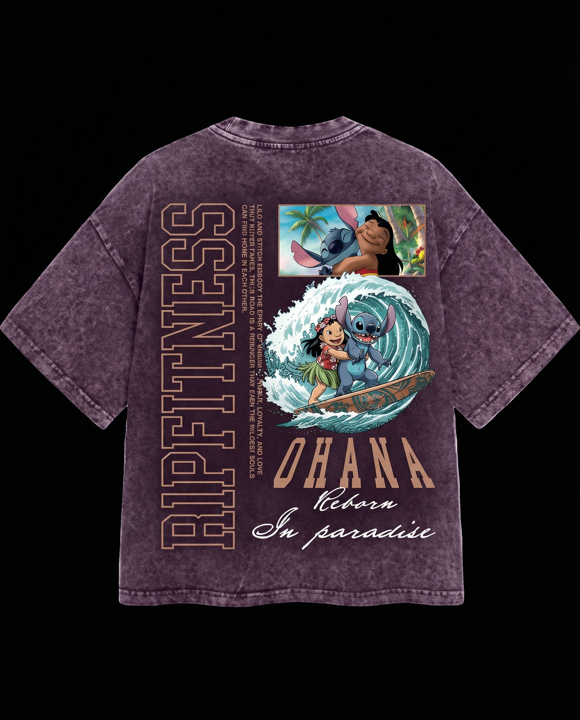 Ohana Forever — Vintage Wash Oversized Cropped Tee | R1PFITNESS