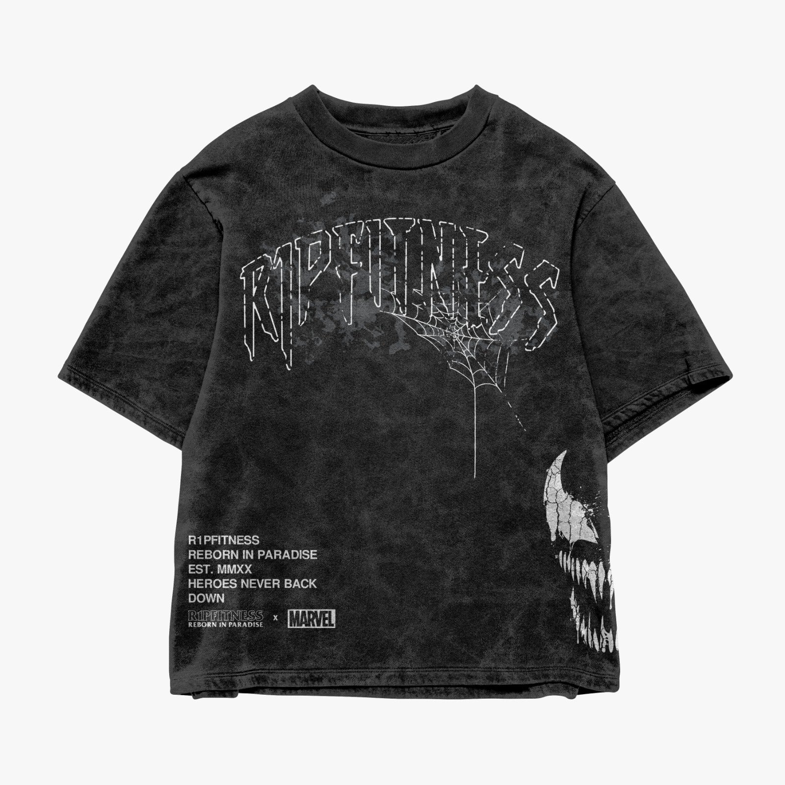 VENOM — Oversized Vintage Tee (R1PFITNESS × Marvel)