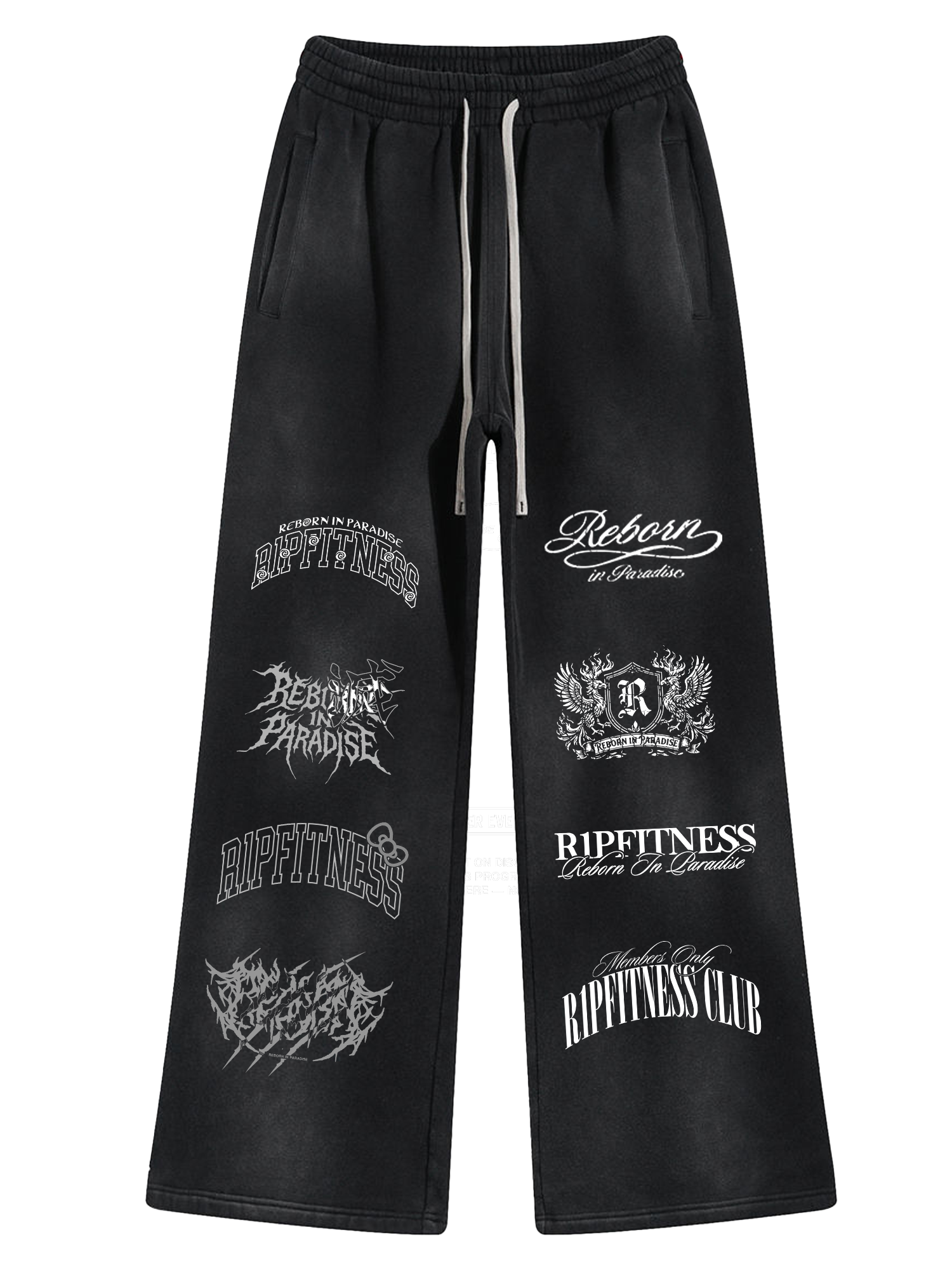 R1P Members Club Sweatpants – Black &amp; Red