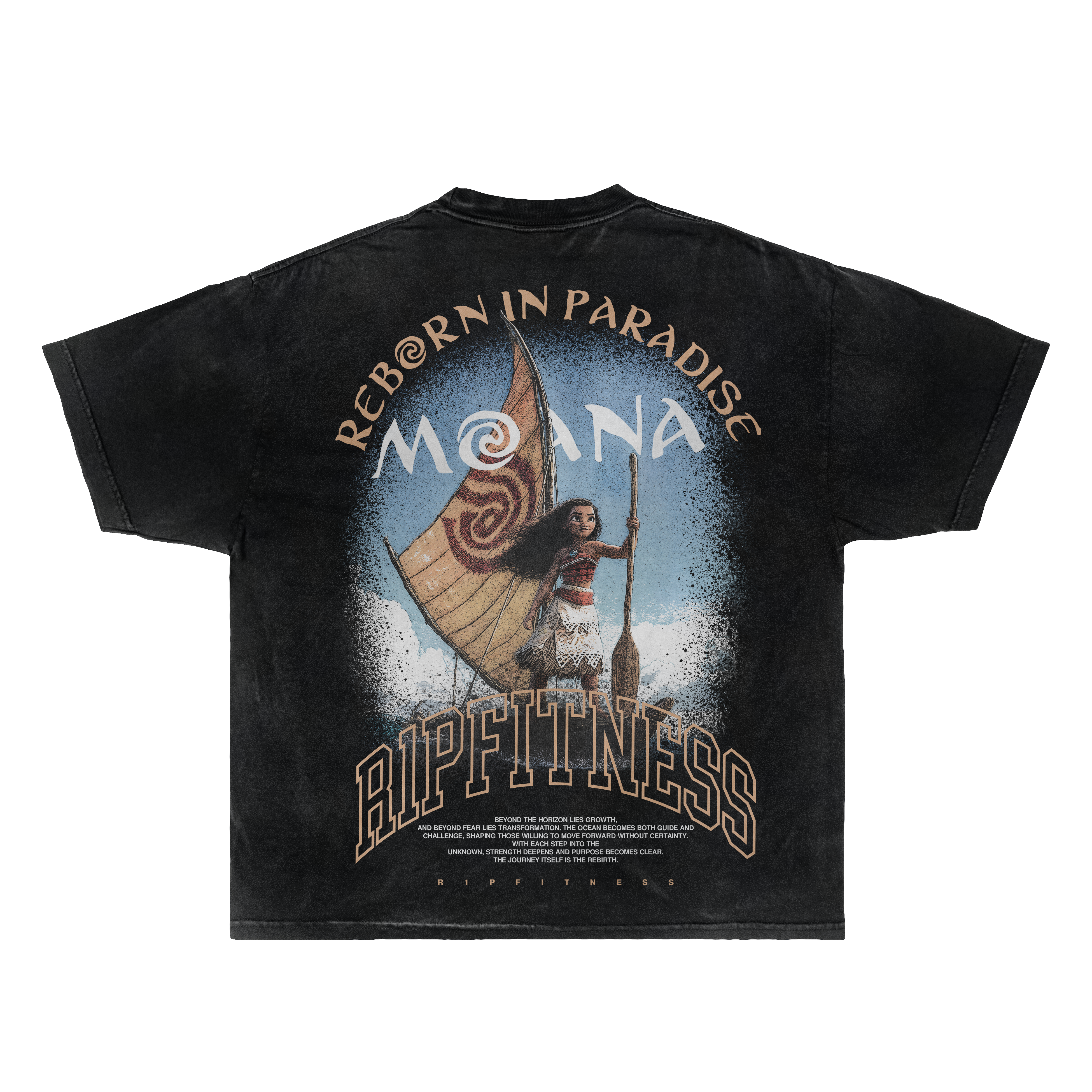 Ocean's Chosen — Vintage Wash Heavyweight Oversized Tee | R1PFITNESS