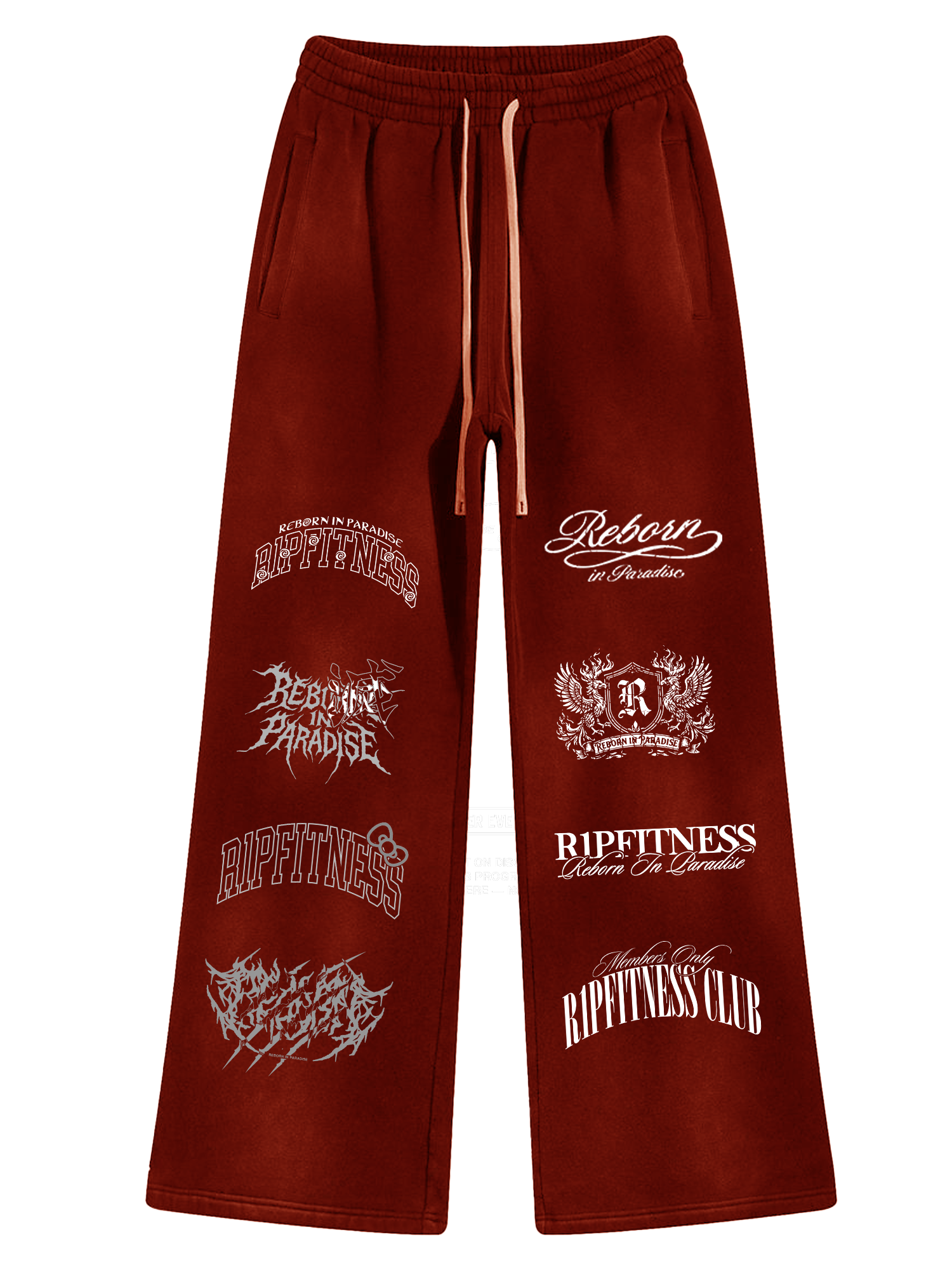 R1P Members Club Sweatpants – Black &amp; Red