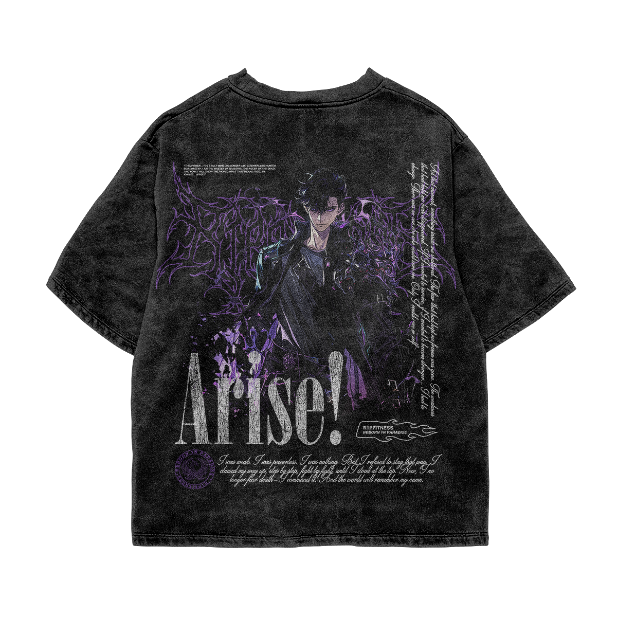 Solo Leveling “Arise” Vintage Wash Box Tee